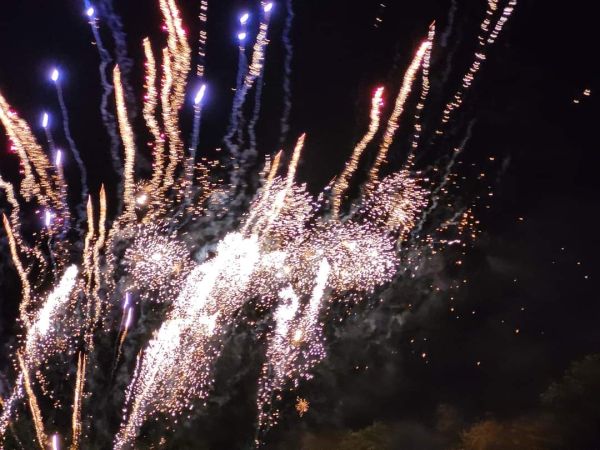 Fireworks at Ickleford (Photo credit to one of the Stag Walkers at 2021 Fireworks Social)